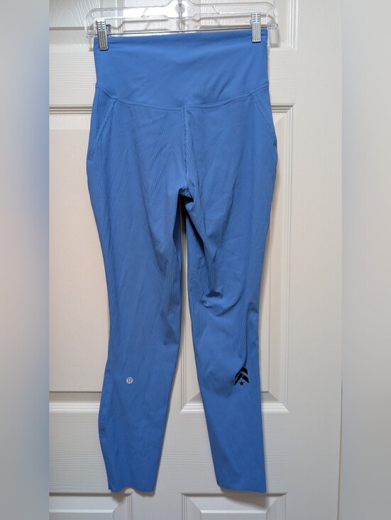 lululemon athletica Pants - Lululemon Barry's Base Pace High-Rise ribbed Tight Legging 25" Size 6 Blue Nile